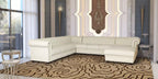 Cream L shape Chesterfield sofa