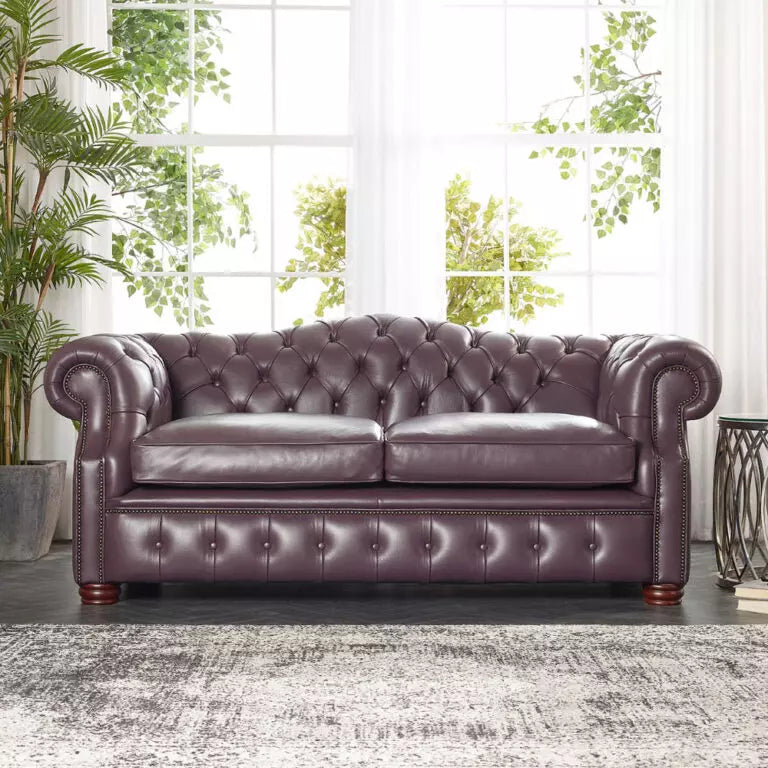 Deep Charcoal Two Seater Chesterfield sofa