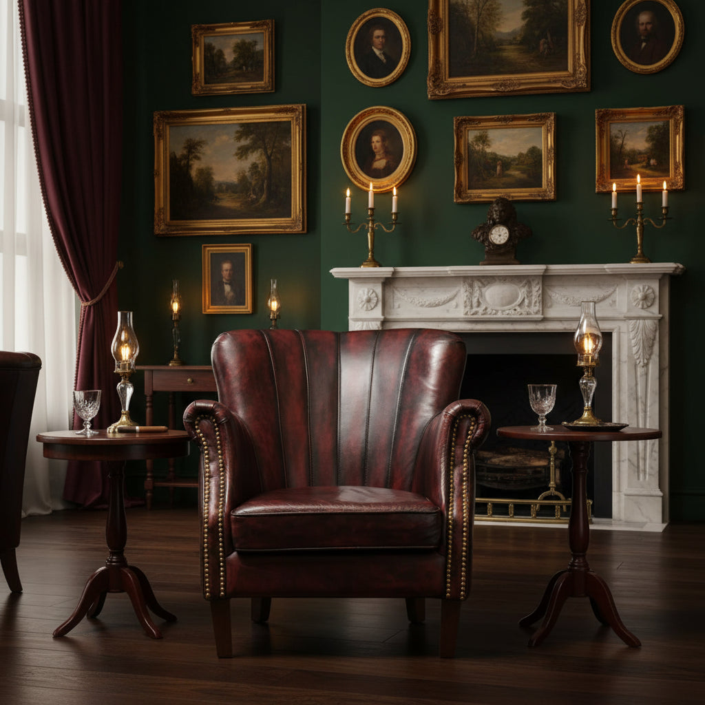 Lancaster Leather Chair Red