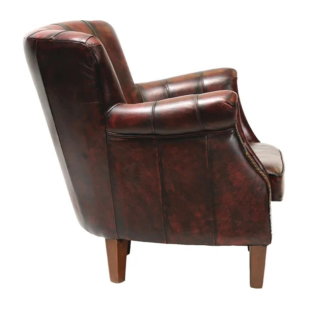 Lancaster Leather Chair Red
