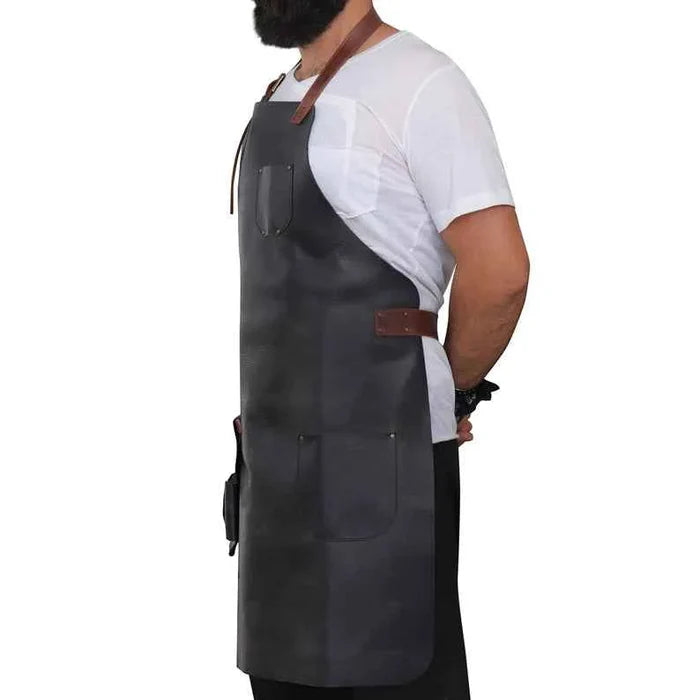 Personalized Top Grain Leather Apron for Men