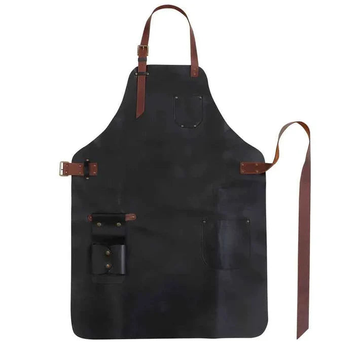 Personalized Top Grain Leather Apron for Men