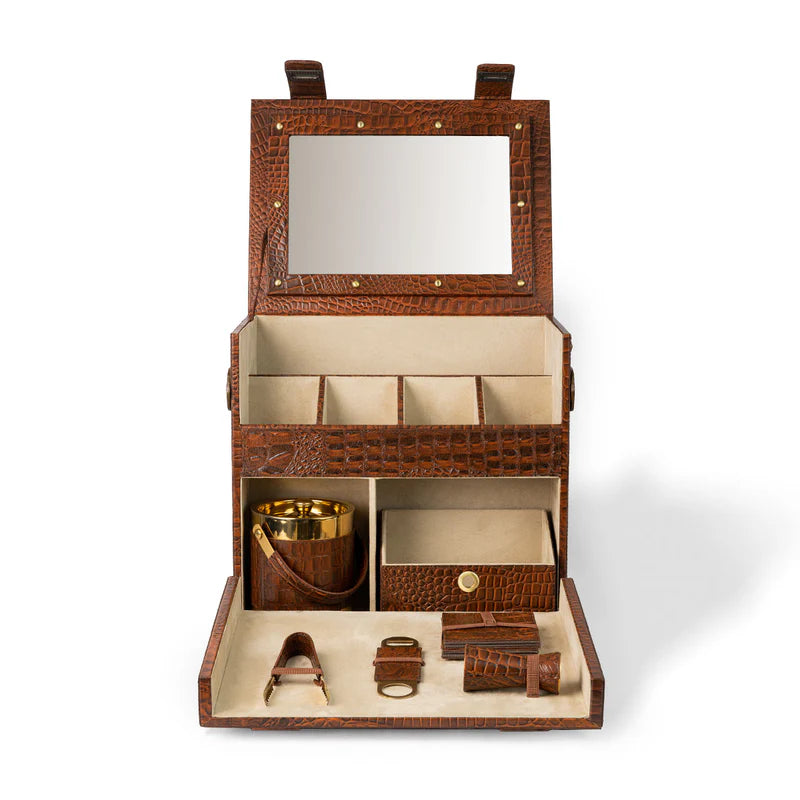 Picnic Bar – Tan Leather Portable Bar