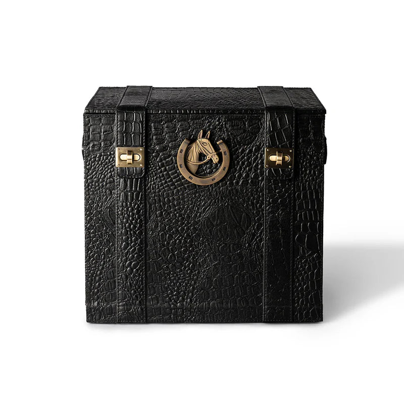 Picnic Bar – Black Leather Portable Bar