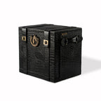 Picnic Bar – Black Leather Portable Bar