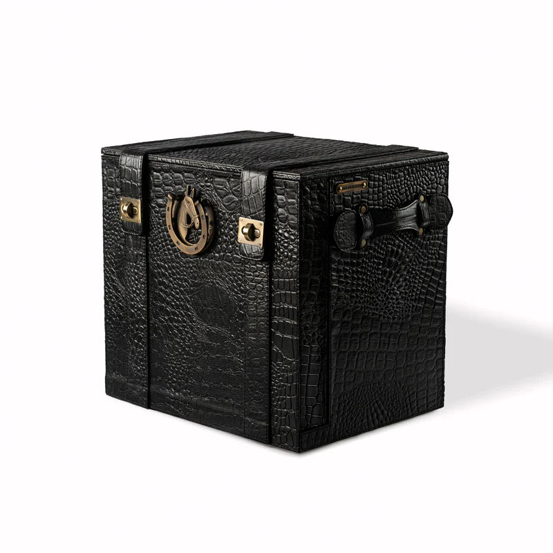 Picnic Bar – Black Leather Portable Bar