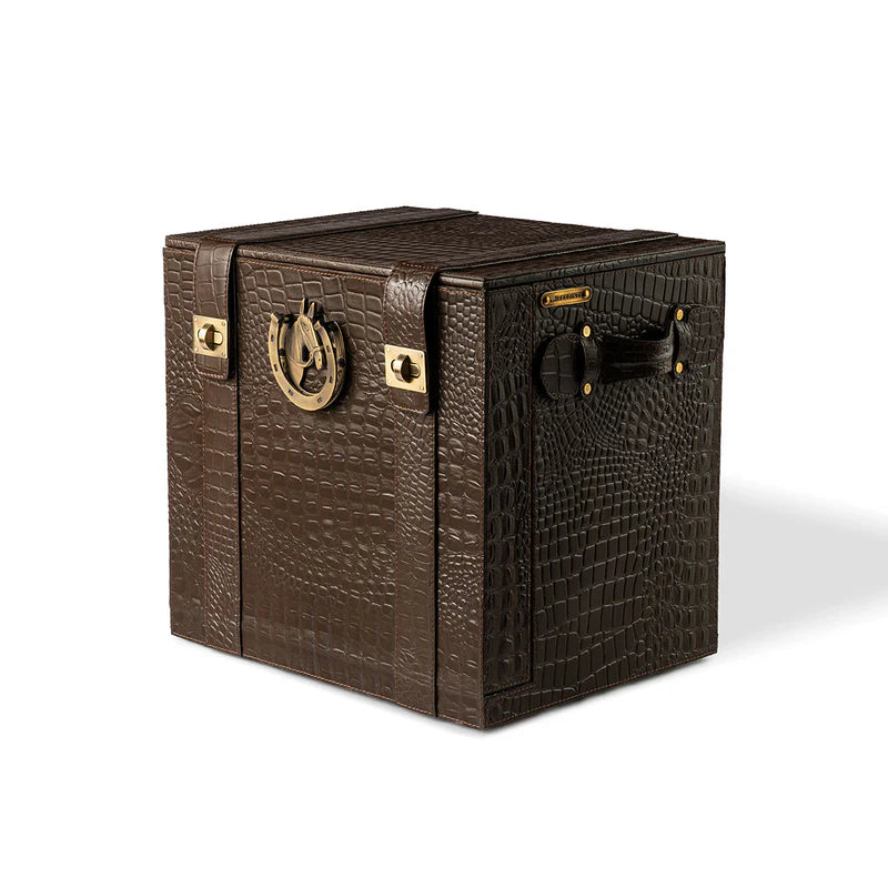 Picnic Bar – Brown Leather Portable Bar