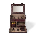 Picnic Bar – Burgundy Leather Portable Bar