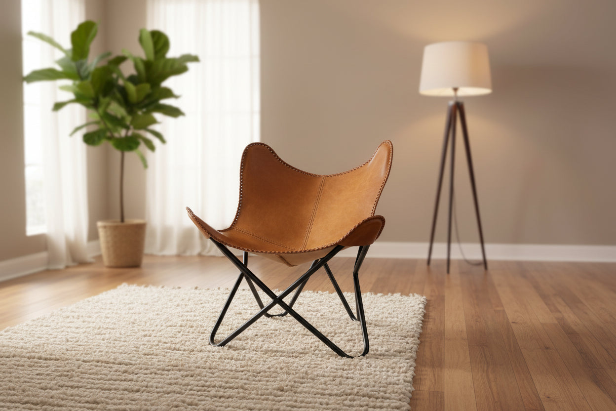 Butterfly Leather Stools