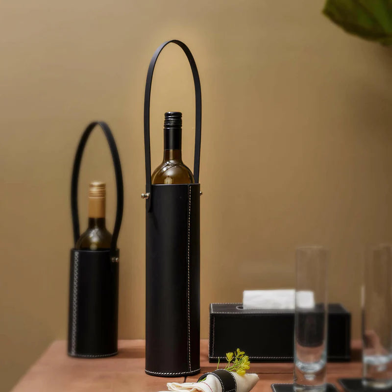 Premium Modella Tall Black Wine Bottle Holder