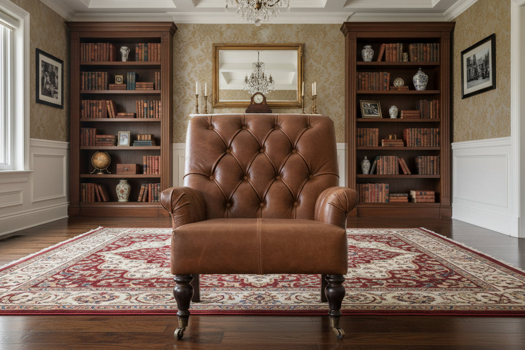 Colonial Brown Chesterfield One Seater Sofas